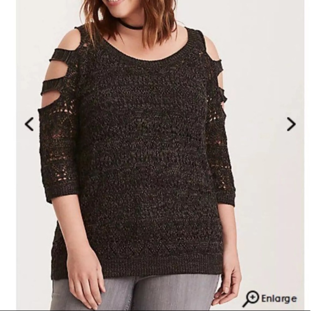 NWT Torrid Pointelle Knit Sweater